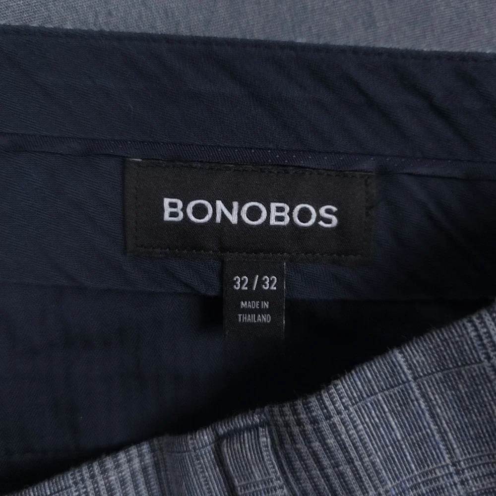Bonobos Tollegno 1900 Dress Pants Mens 32x32 (Fits 32x31) Glen Check Wool Blend
